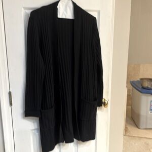 Black mid-length sweater